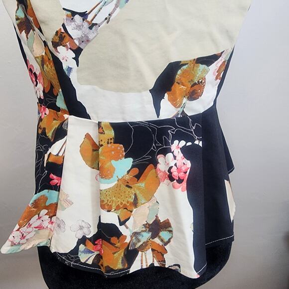 3.1 Phillip Lim Floral peplum, sleeveless, size s, zip front - Picture 9 of 16